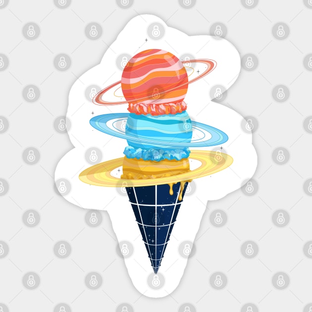 Space-Time Cone-Tinuum (Light) Sticker by TenkenNoKaiten